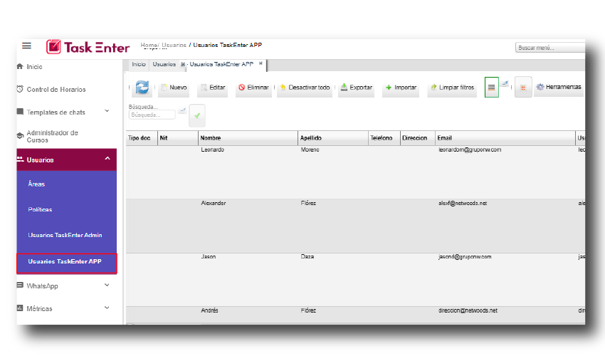 contraseñas control de teletrabajo
